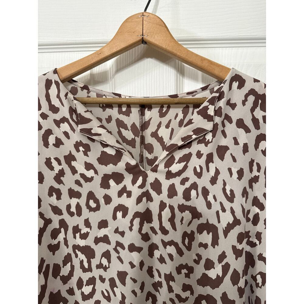 Carmela Real Love Cheetah Hi-Low Flowy Tunic Coverup, sz M - Picture 3 of 8